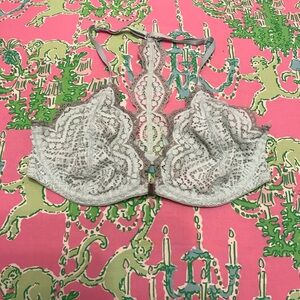 Free People Lace Bralette in Gray